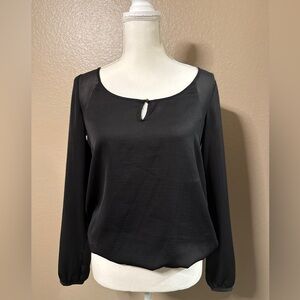 Satiny Black Bershka Top